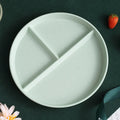 Axyaa Wheat Straw Three-compartment Dinner Plate - Microwave Safe Multipurpose Kitchen Tray