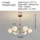 Nordic Glass Chandelier by Axyaa - Modern Living Room Lighting Fixture