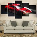 Axyaa Red Racing Car Canvas Wall Art Decor - 5 Piece Set