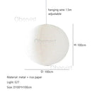 Axyaa Noguchi Isamu Paper Chandelier Lantern Ball Pendant Lights