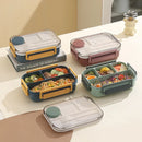 Axyaa 3-Compartment Bento Lunch Box with Fork and Spoon