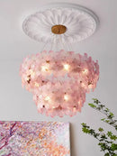 Axyaa Art Deco Glass LED Chandelier - Modern Ceiling Pendant Light for Home Decor