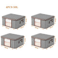 Axyaa Large Capacity Foldable Storage Box with Handles and Zipper