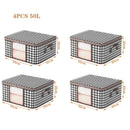 Axyaa Large Capacity Foldable Storage Box with Handles and Zipper