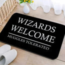 Axyaa Wizard Muggle Entrance Mat: Non-Slip Absorbent Hallway Carpet