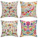 Colorful Birds & Flowers Printed Pillow Covers by Axyaa - Sofa, Bedroom, Car Pillows