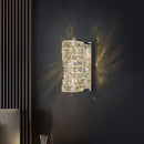 Axyaa Crystal Wall Sconce: Elegant LED Wall Lamp for Bedroom Living Room Decor