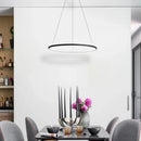 Axyaa Circle Ring LED Chandelier Pendant Light - Modern Acrylic Ceiling Luminaire