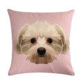 Cartoon Dog Cushion Cover by Axyaa - Linen Pet Pillow for Home Office Sofa Decor
