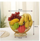 Iron Art Fruit Plate Basket for Living Room Table by Axyaa