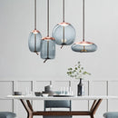 Axyaa Glass Pendant Light: Modern LED Lamp for Dining Rooms, Bedrooms, and Bar Counters