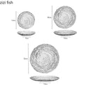Axya Threaded Glass Dinner Plate for Dining, Desserts, Snacks, and Pasta