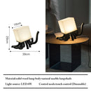 Axyaa Octopus Wood+Marble Table Lamp Touch Control LED Lighting for Indoor Decor