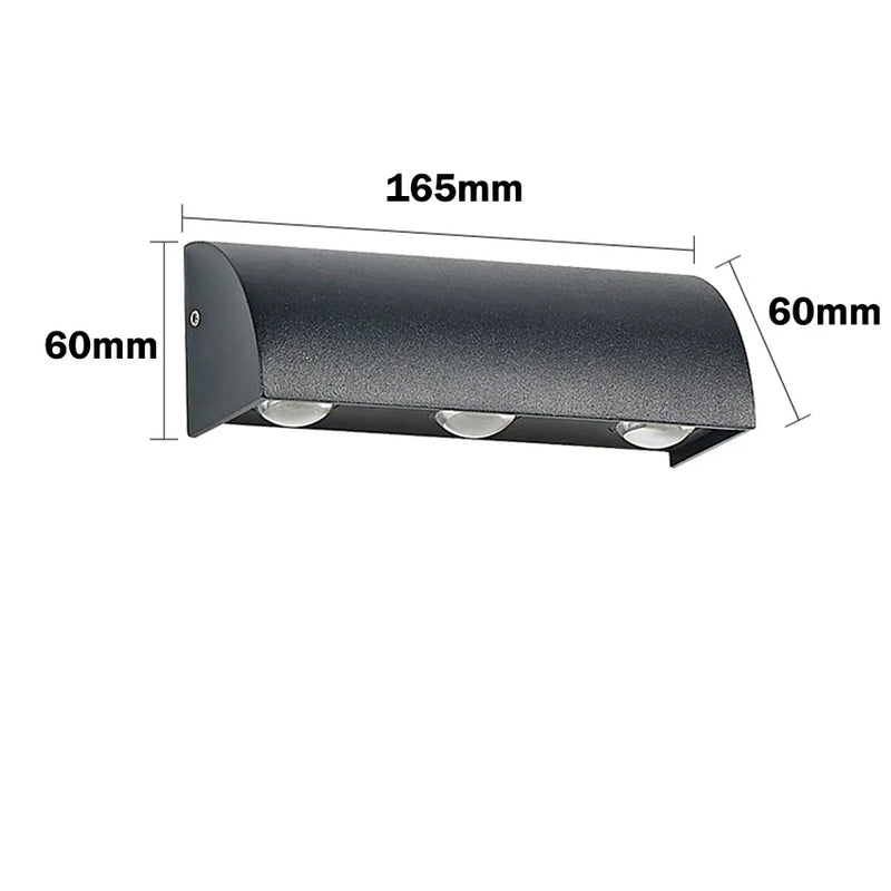 Axyaa Outdoor Waterproof Wall Sconce, 6W Down Wall Lights for Garden Patio Terrace Livingroom Decor