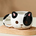 Axyaa Cartoon Cat Ceramic Cup with Spoon | Creative 430ml Coffee Milk Tea Mug