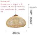 Axyaa Rattan LED Pendant Lamp | Japanese Style Kitchen Island Chandelier