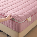 Axyaa Quilted Mattress Cover with Zipper - Full Enclosed Thicken Fitted Sheet