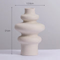 Axyaa Spiral Ceramic Vase | Modern Home Decor | Living Room Flower Pot