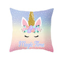 Axyaa Purple Unicorn Rainbow Sunrise Pillowcase for Home Decor