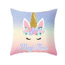 Axyaa Purple Unicorn Rainbow Sunrise Pillowcase for Home Decor