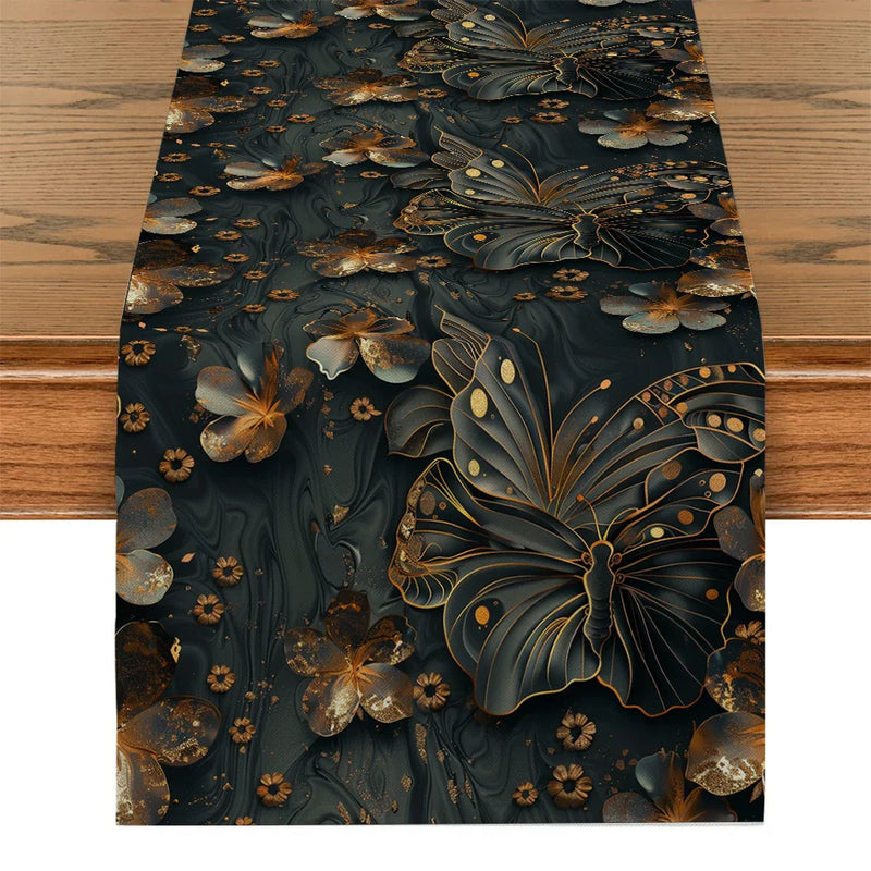 Axyaa 3D Effect Table Runner for Farmhouse Dining and Wedding Decor