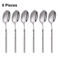Axyaa Stainless Steel Cutlery Set with Mirror Hammer Pattern Handle