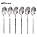 Axyaa Stainless Steel Cutlery Set with Hammer Pattern Handle