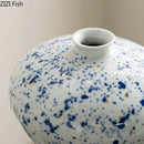 Axyaa Blue White Porcelain Vase: Elegant Table Decor Flowers Arrangement Aesthetic Classic