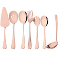 Axyaa 7Pcs Gold Stainless Steel Cutlery Set Kitchen Tableware