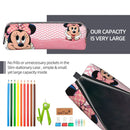 Axyaa Mickey Mouse Minnie Pencil Case: Big Capacity Zipper Pencil Pouch for Kids.