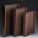 Axyaa Bamboo Rectangular Storage Tray with Handle for Dinner, Dessert, and Fruit
