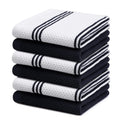 Axyaa Striped Cotton Waffle Kitchen Towels Set