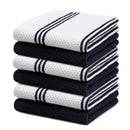 Axyaa Striped Cotton Waffle Kitchen Towels Set