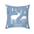 Axyaa Reindeer Print Cushion Cover: Nordic Modern Geometric Design for Home Sofa.