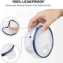 Axyaa Clear Food Storage Containers Set - Tight-Sealing Lids for Kitchen Organization