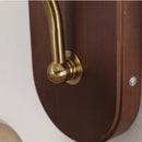 Axyaa Walnut Wood LED Wall Light Sconce Fixture with Pull Chain Switch