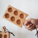 Axyaa Solid Wood Egg Holder | Handmade Breakfast Storage Box | Creative Four or Six Grid
