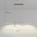 Axyaa Nordic Strip Pendant Lamp | Minimalist Modern Chandelier for Dining Room & Bar Counter