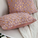 Axyaa Christmas Foil Print Cushion Cover with Snowflake Elk Design