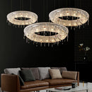 Axyaa Luxury Crystal Chandelier for Restaurant, Living Room, Hotel Lobby & Front Desk