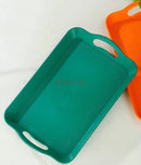 Axyaa Non-Slip Tray, Plastic Plates, Double Ear Tea Cups, Serving Dishes
