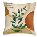 Tropical Leaf Geometric Pattern Pillow Covers by Axyaa for Sofa Bedroom Car