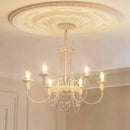 Axyaa Crystal Beige Chandelier | Adjustable Height | Luxury Décor for Home & Hotel