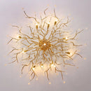 Axyaa Gold Water Drop Crystal Chandelier for Living Room