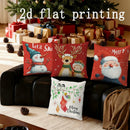 Christmas-themed Cartoon Pillow Covers for Sofa, Bedroom, Car by Axyaa