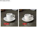 Axya Ceramic Espresso Cup and Saucer Set - Solid Color Coffee Tea Milk Mug Set