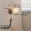 Axyaa Nordic LED Wall Light with Pull Chain Switch and Rotatable Design