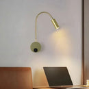 Axyaa Modern LED Wall Lamp with Rotatable Gooseneck for Living Room and Study Room