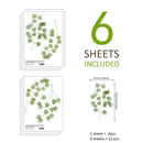 Axyaa Green Leaves Wall Sticker Plant Decals for Home Decor