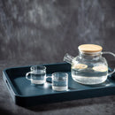 Axyaa Bamboo Wood Binaural Tea Tray - Light Luxury Rectangular Wooden Tray